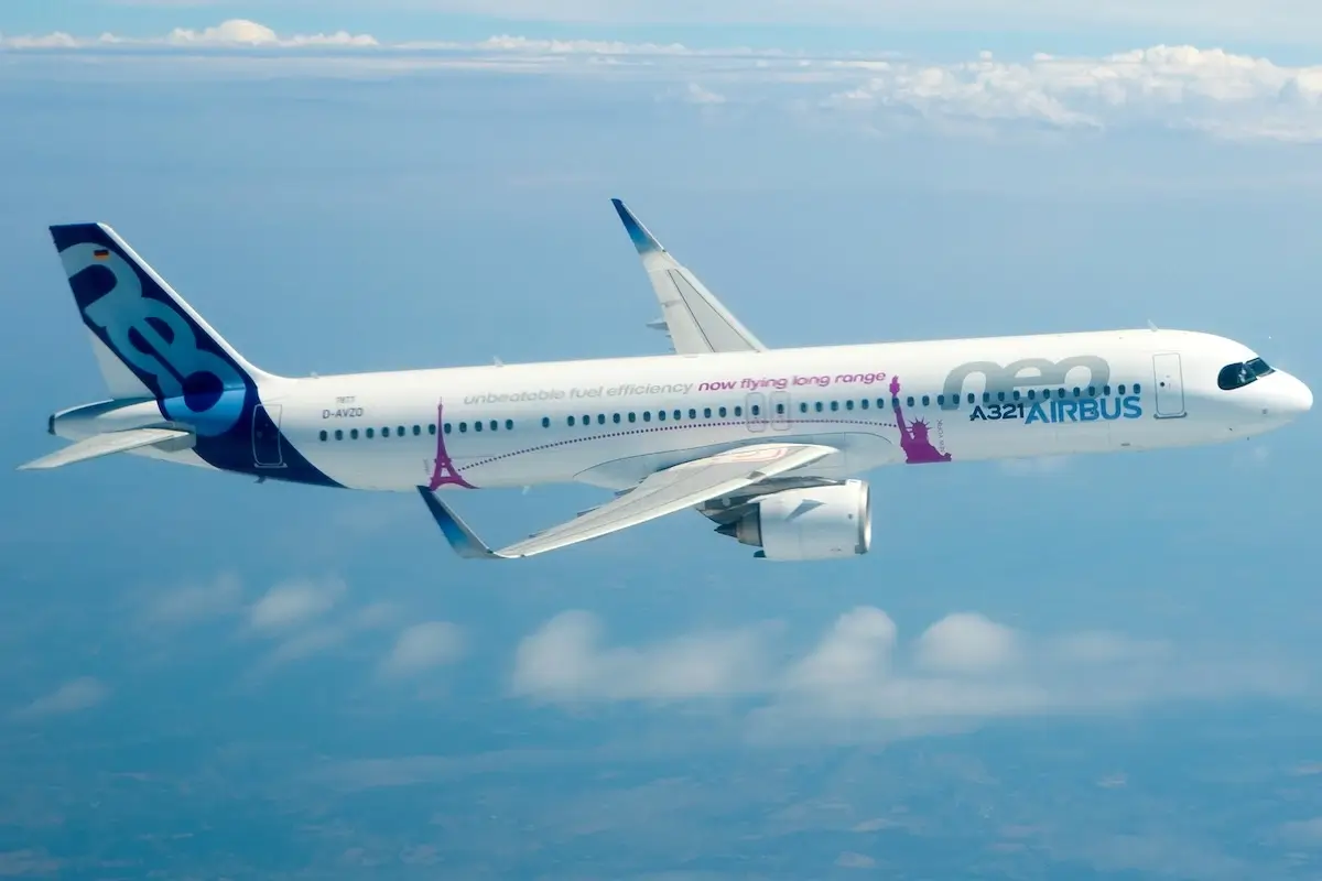 The Airbus A321LR inflight