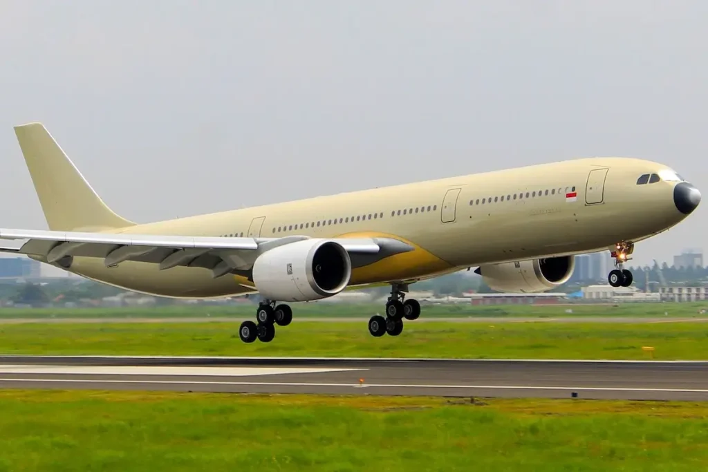 Jakarta, Indonesia January 18,2020 First Citilink Indonesia (garuda indonesia) airbus a330-900neo PK-GYA landing at soekarno hatta airport