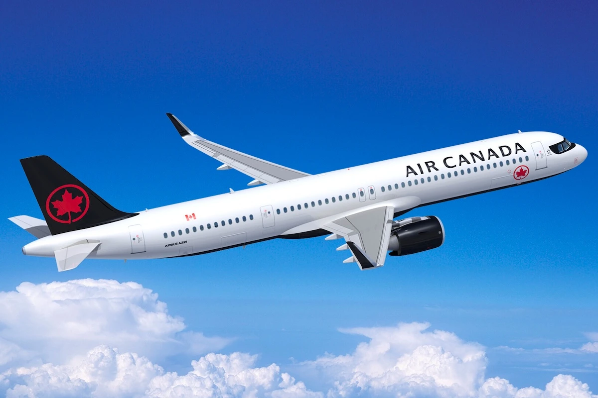 An Air Canada Airbus A321XLR rendering