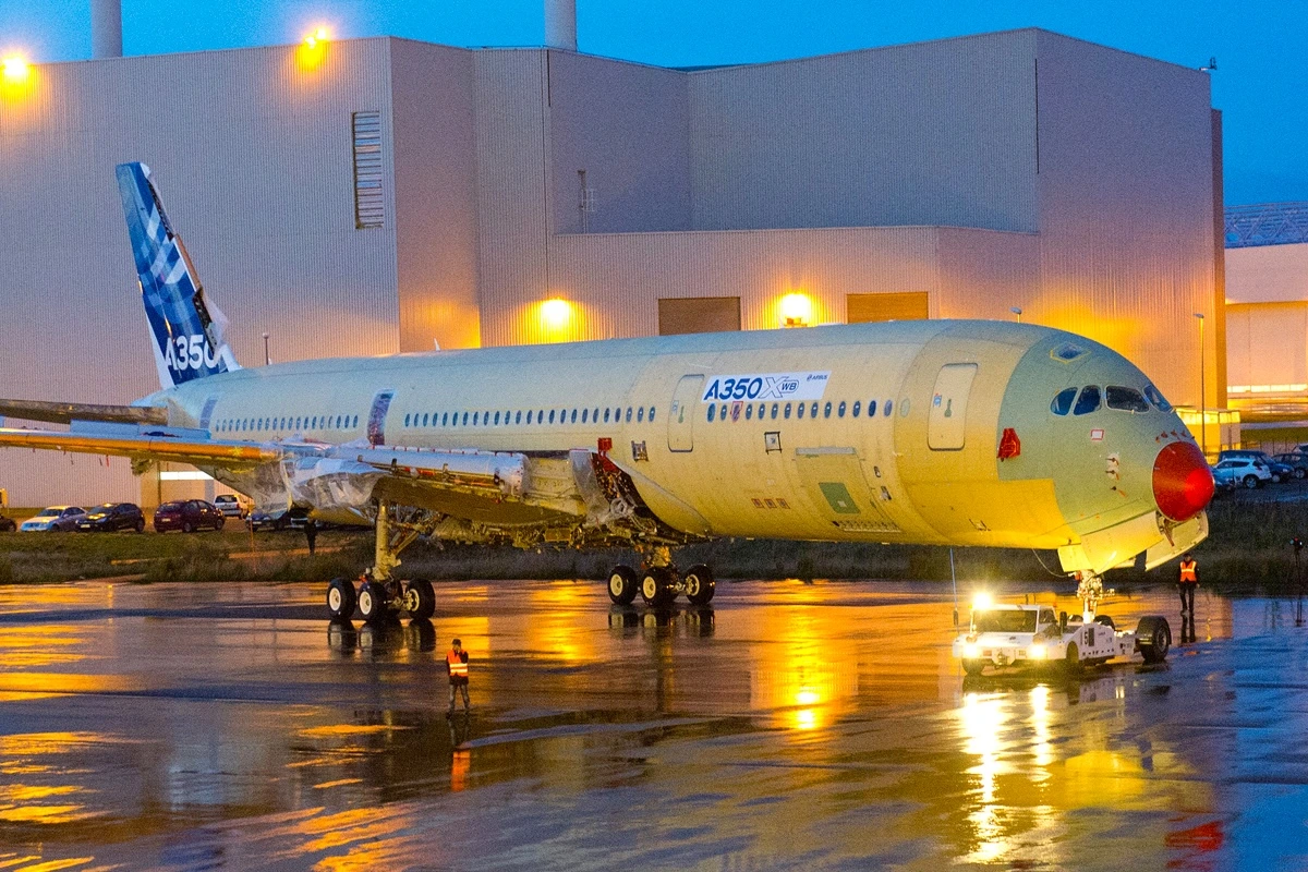 Airbus A350-900 MSN1 during rollout