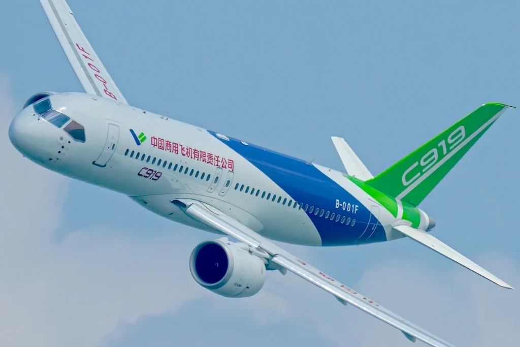 Singapore: February, 24, 2024. Aircraft flying display at Singapore airshow.