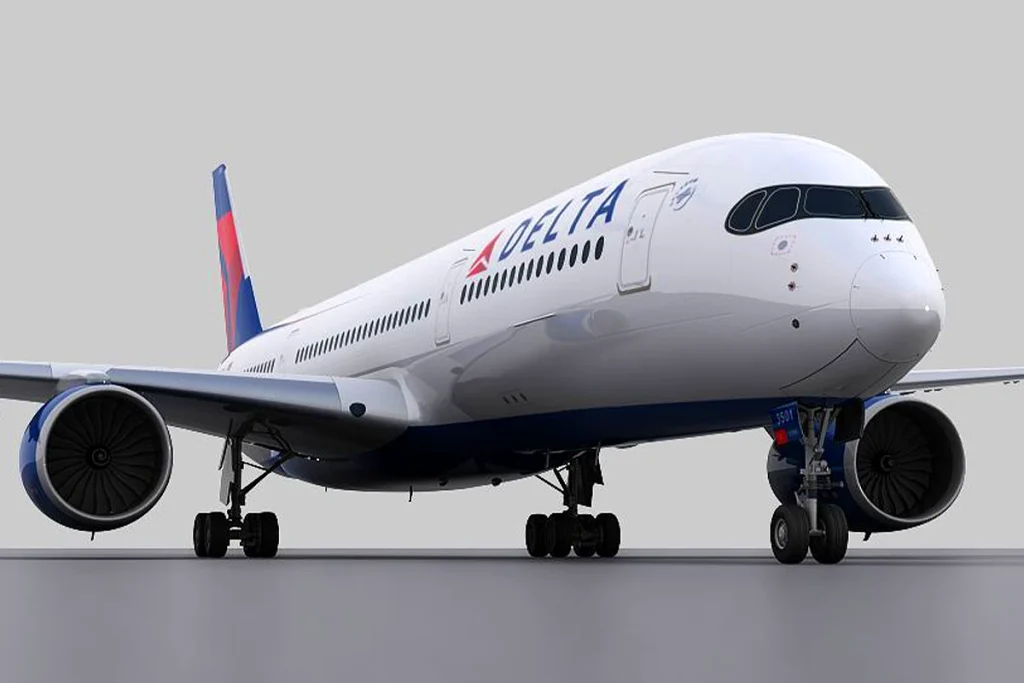 A Delta Airbus A350 rendering