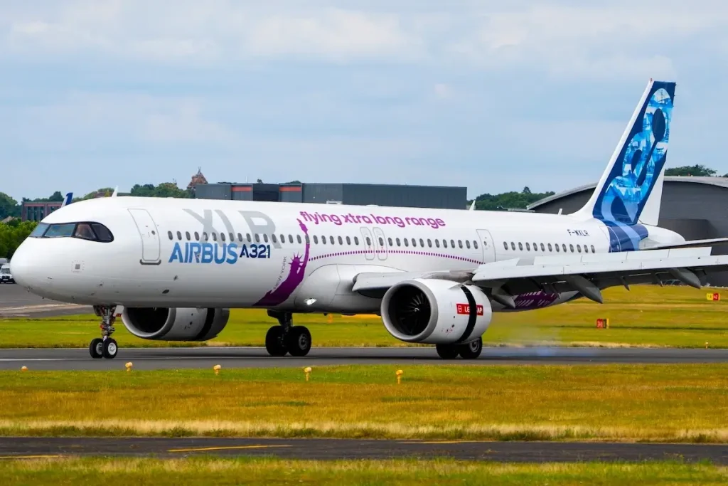 Farnborough, Hampshire - July 24th 2024: Farnborough International Airshow Wednesday Airbus A321-251NY F-WXLR