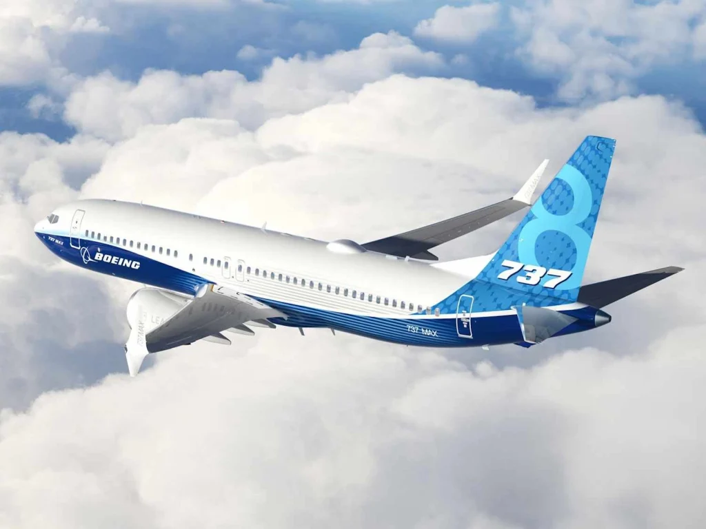 A Boeing 737 MAX air to air