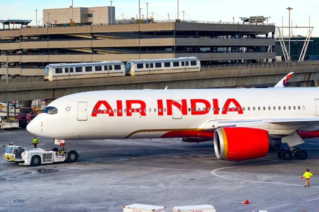 An Air India Airbus A350-900 at New York JFK