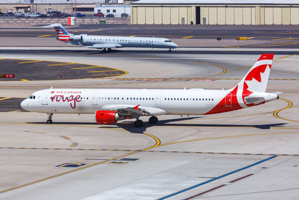 Air Canada Rouge Airbus A321 in Phoenix Arizona