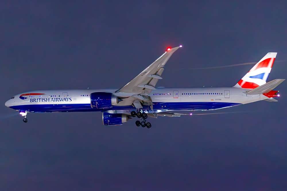 London Heathrow Airport, United Kingdom - 18th November, 2021: British Airways Boeing 777-300ER (G-STBO).