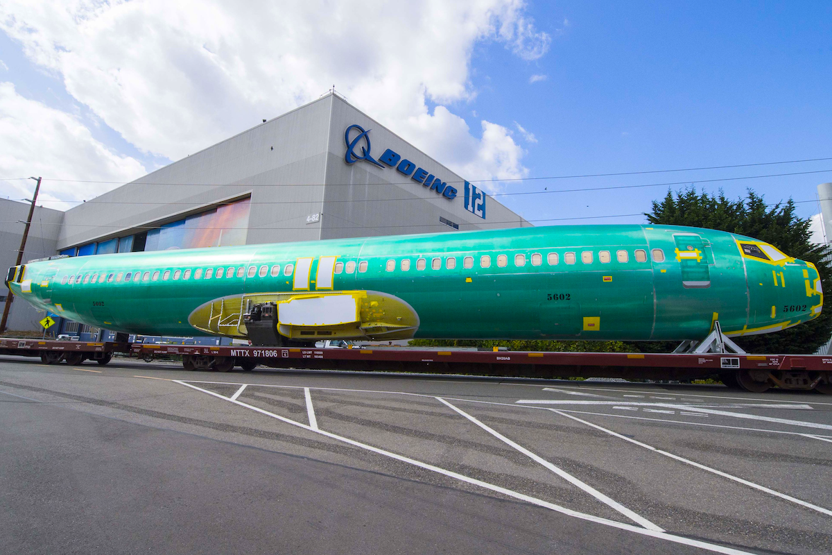 A Boeing 737 fuselage