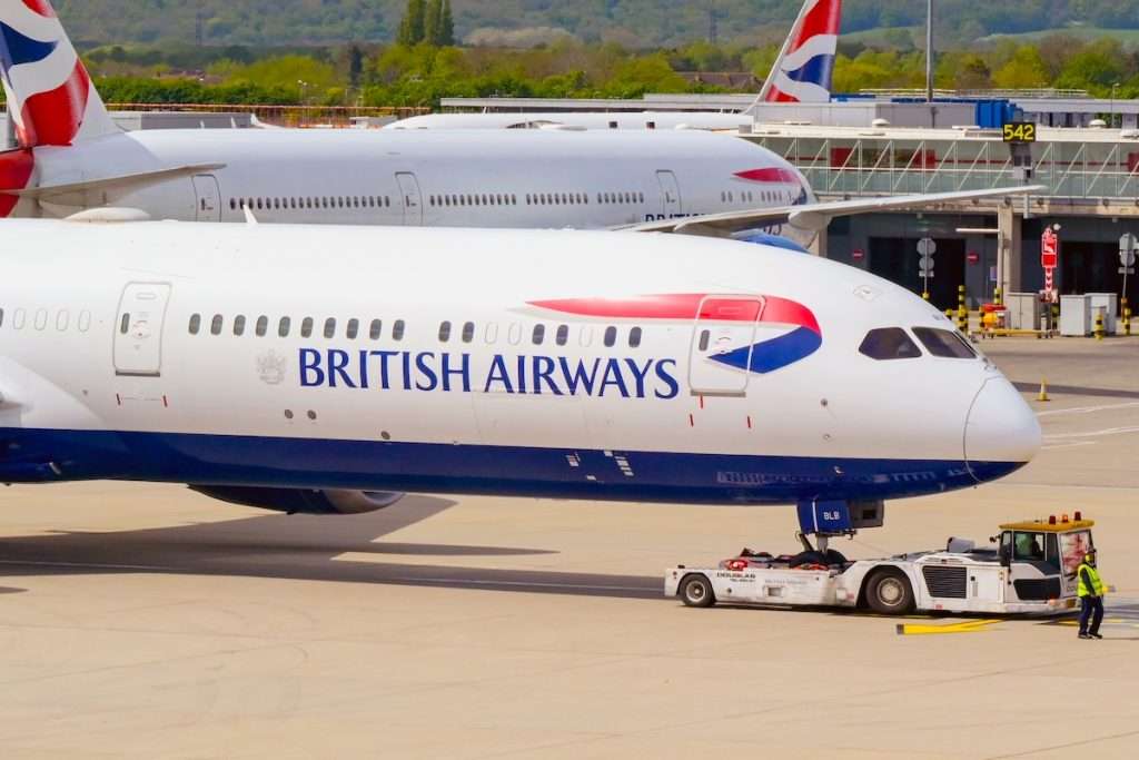 A British Airways Boeing 787 Dreamliner