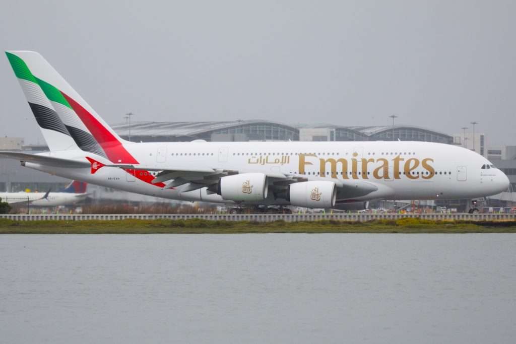 An Emirates Airbus A380-800