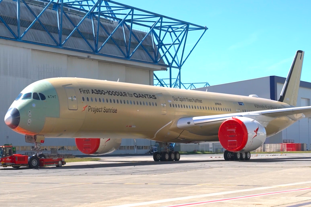 A Qantas Airbus A350-1000ULR
