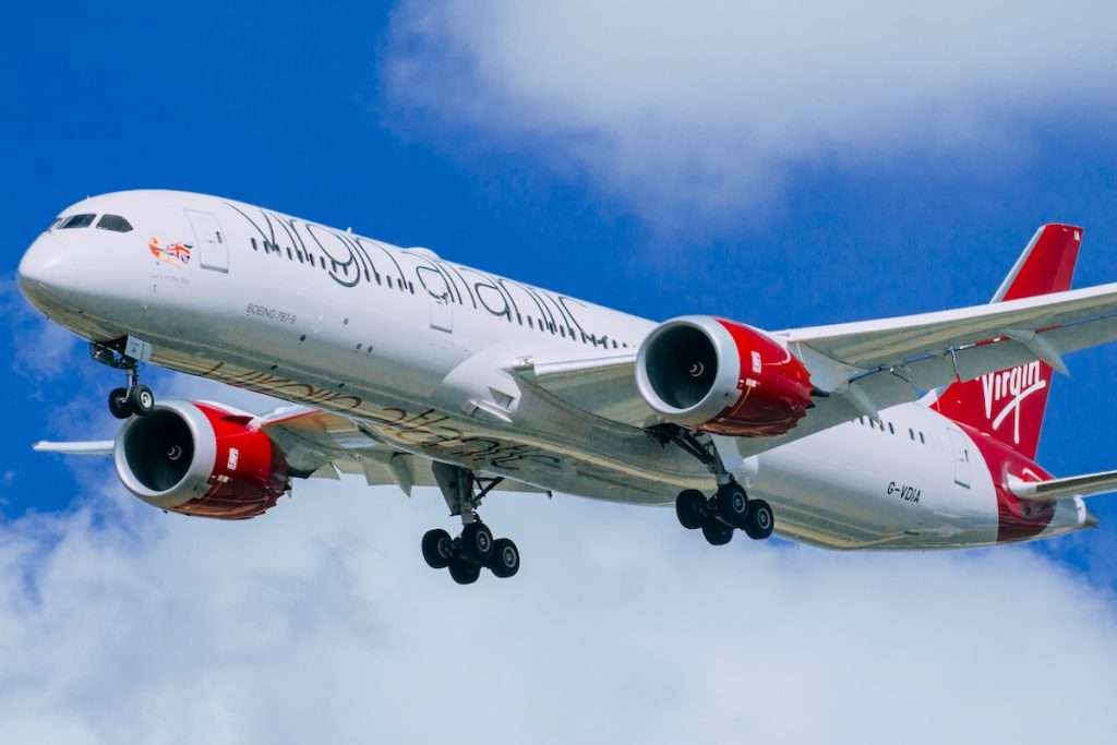 Virgin Atlantic Boeing 787-9 Dreamliner captured moments before touchdown