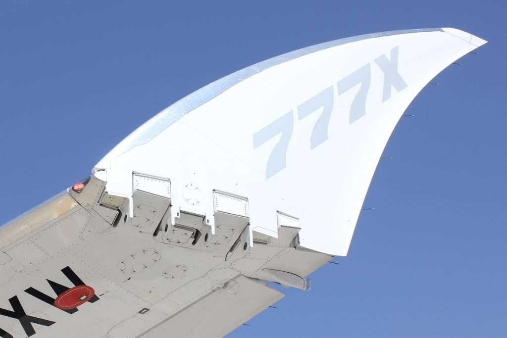 Boeing 777X (777-9) flight test aircraft makes its international debut at Dubai Airshow 2021
