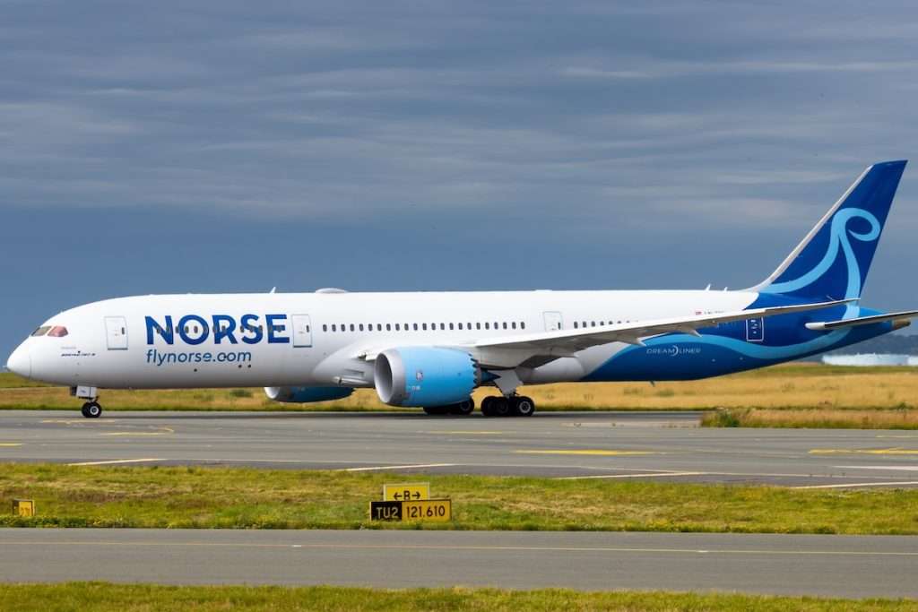 29-6-2024, Paris, France. Norse Atlantic Airways Boeing 787-9 Dreamliner "LN-FNL" taxiing at Paris Charles de Gaulle Airport.