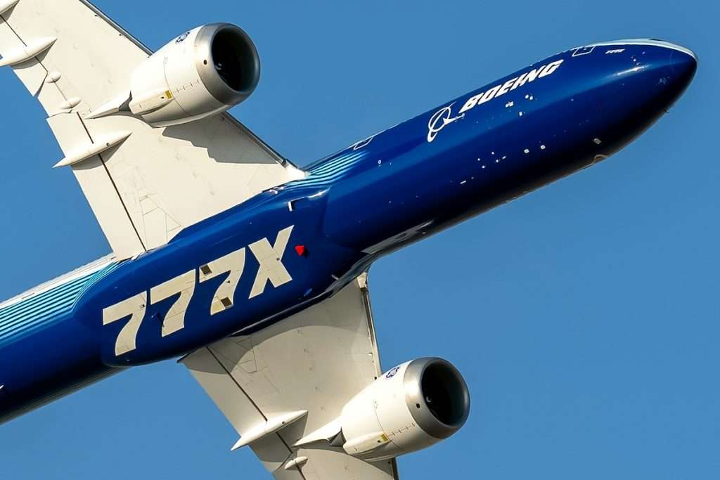 Boeing 777X at the 2023 Dubai Airshow