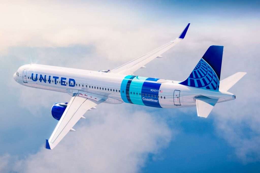 A United Airlines Airbus A321XLR