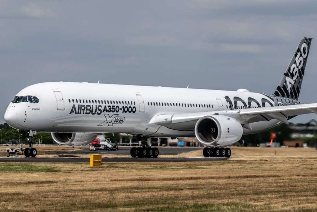 An Airbus A350-1000 at the Farnborough Airshow