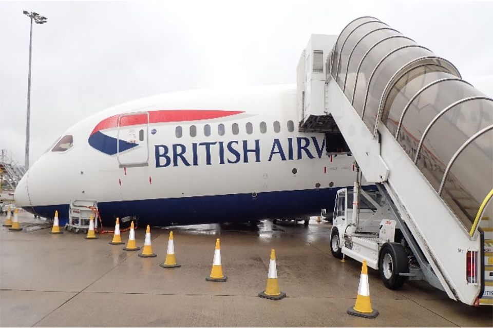 Nose gear collapse of a Boeing 787 Dreamliner