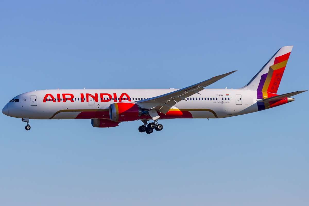 Air India Boeing 787-9 Dreamliner airplane at Frankfurt airport in Germany.