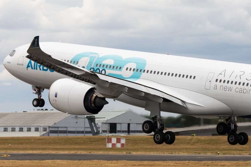 Airbus flies the A330 NEO at the Farnborough Int'l Airshow
