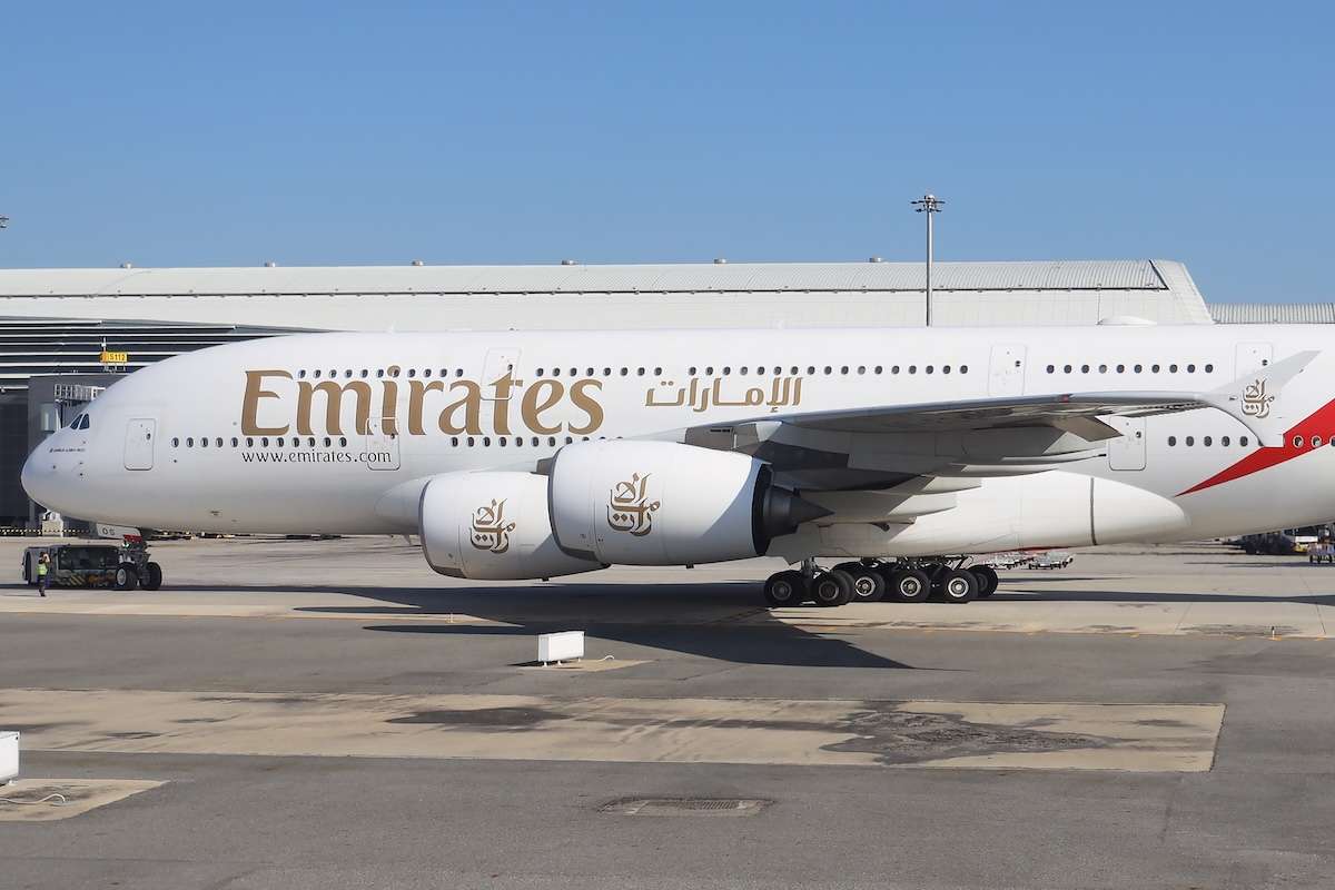 Emirates Airbus A380 at Suvarnabhumi International Airport