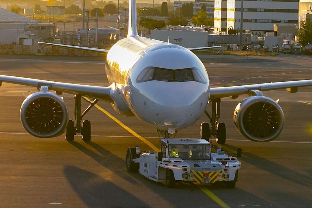 The Airbus A320neo during the 2024 family days flight