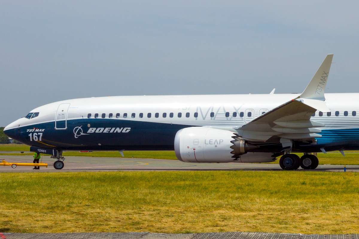 New Boeing 737-9 MAX airliner at the Paris Air Show 2017