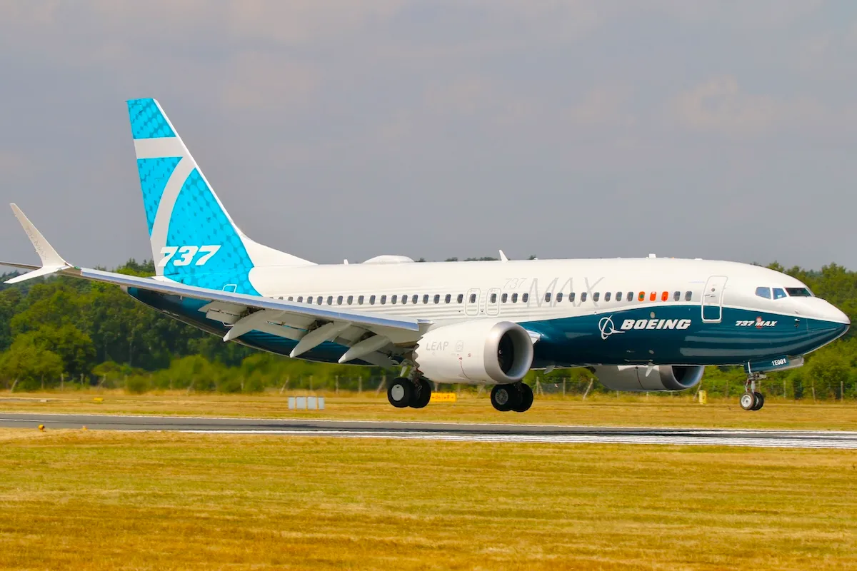 Boeing 737-7 MAX at the Farnborough Airshow