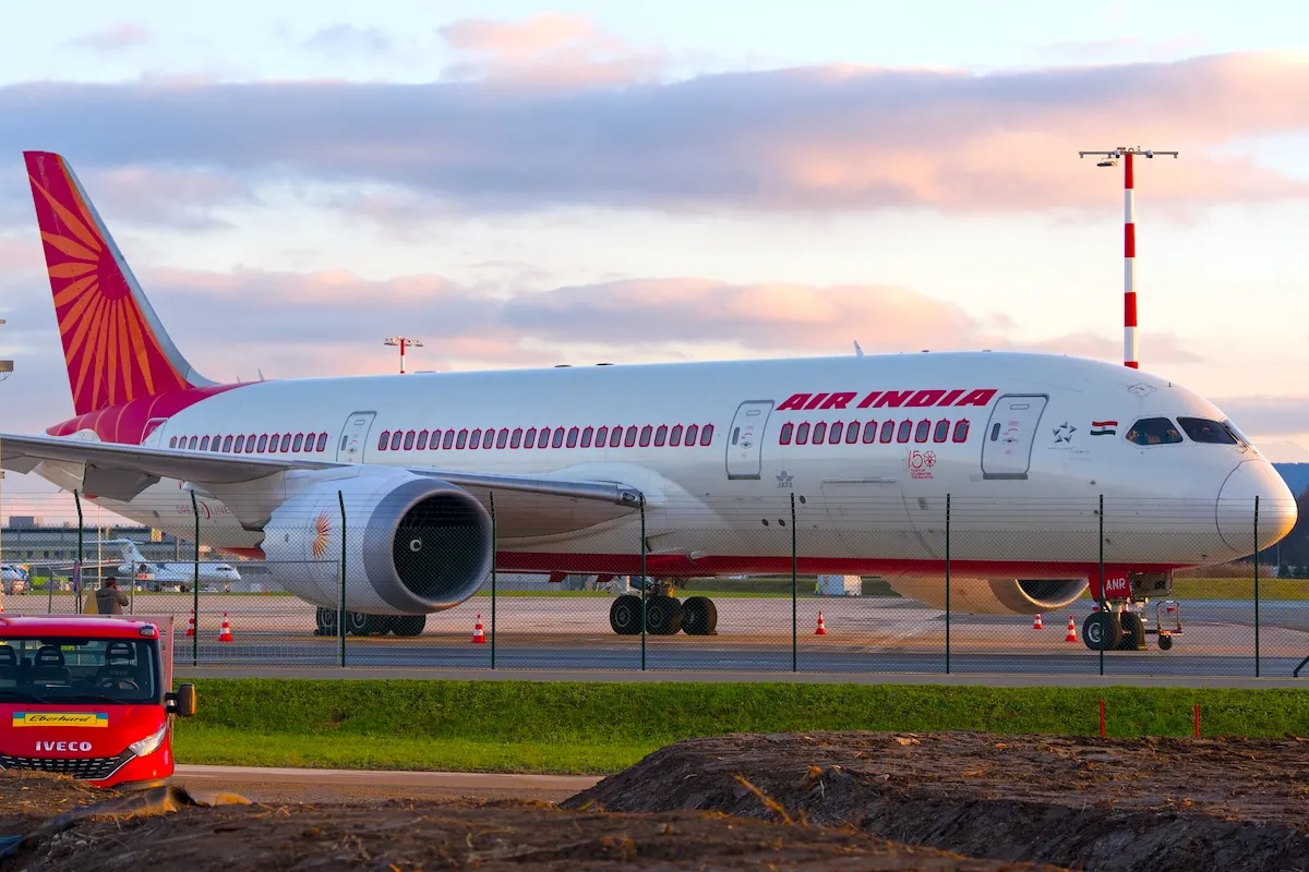 Air India Boeing 787-8 Dreamliner parked in Zurich