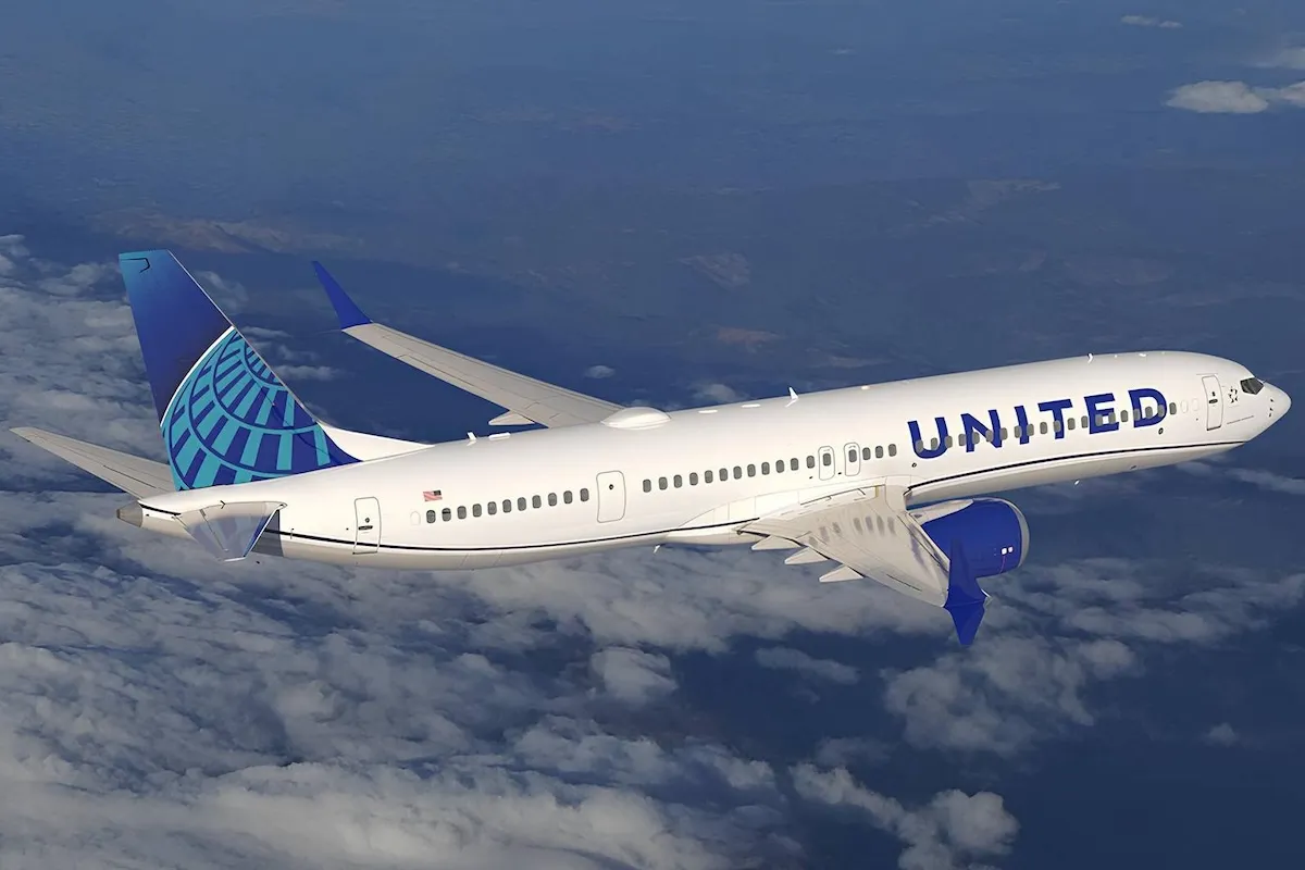 A United Airlines Boeing 737 MAX 10 rendering
