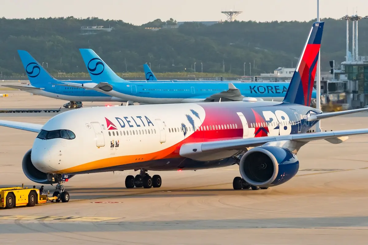 Delta Airbus A350-900 in Seoul