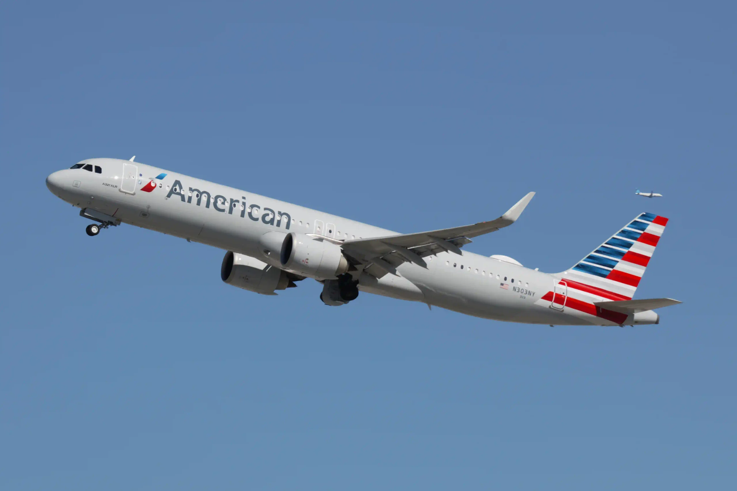 American Airlines Airbus A321XLR departs