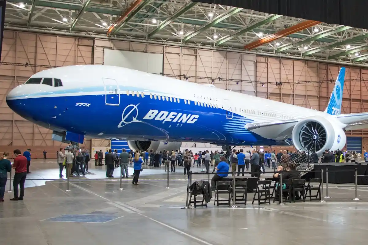 Boeing 777-9 during company rollout