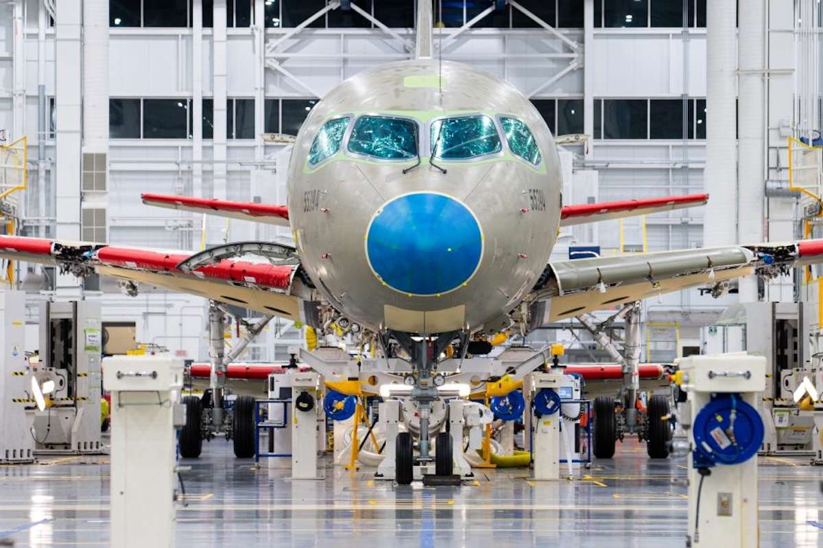 Airbus A220-300 in production