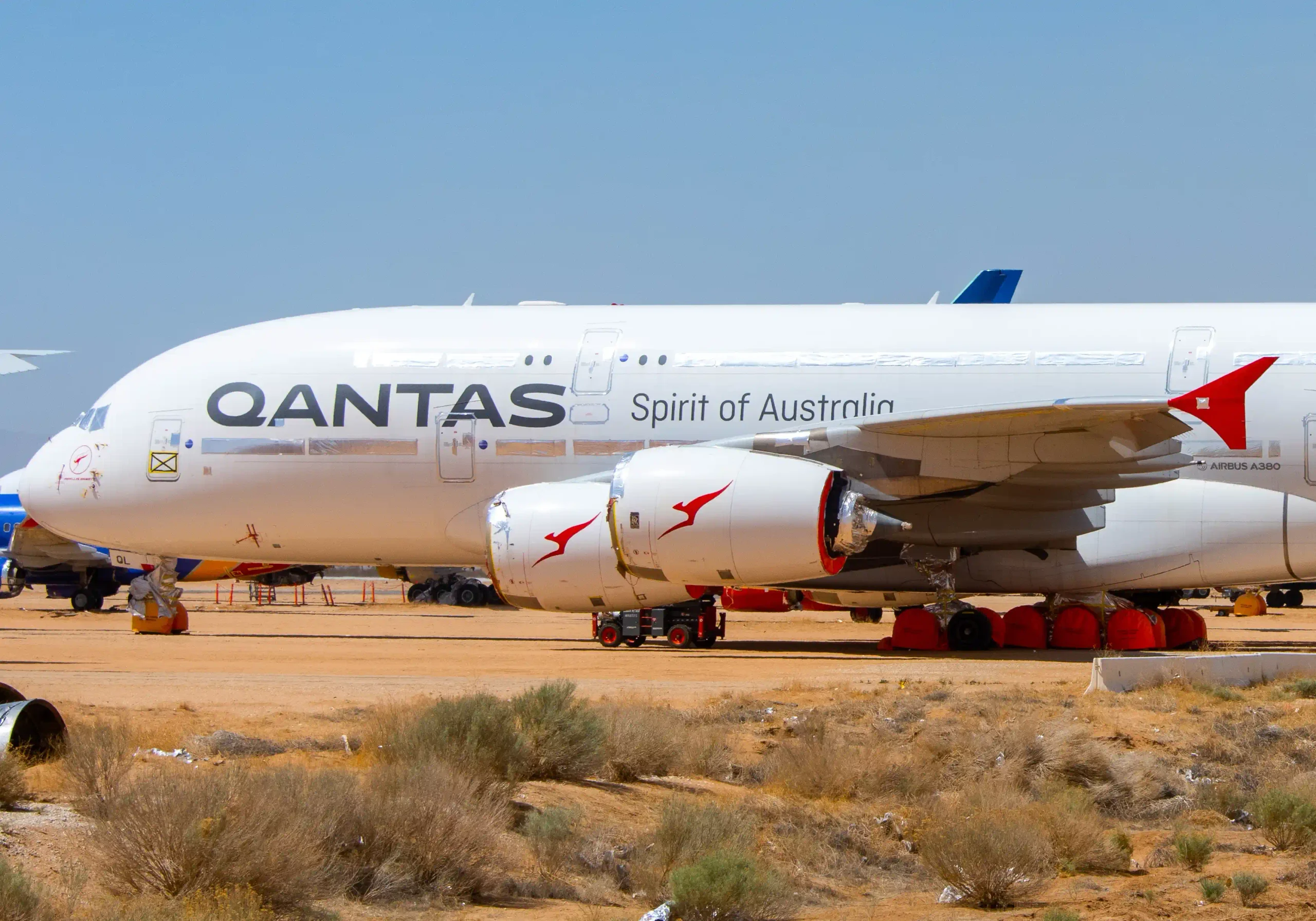 Qantas Airbus A380 in storage