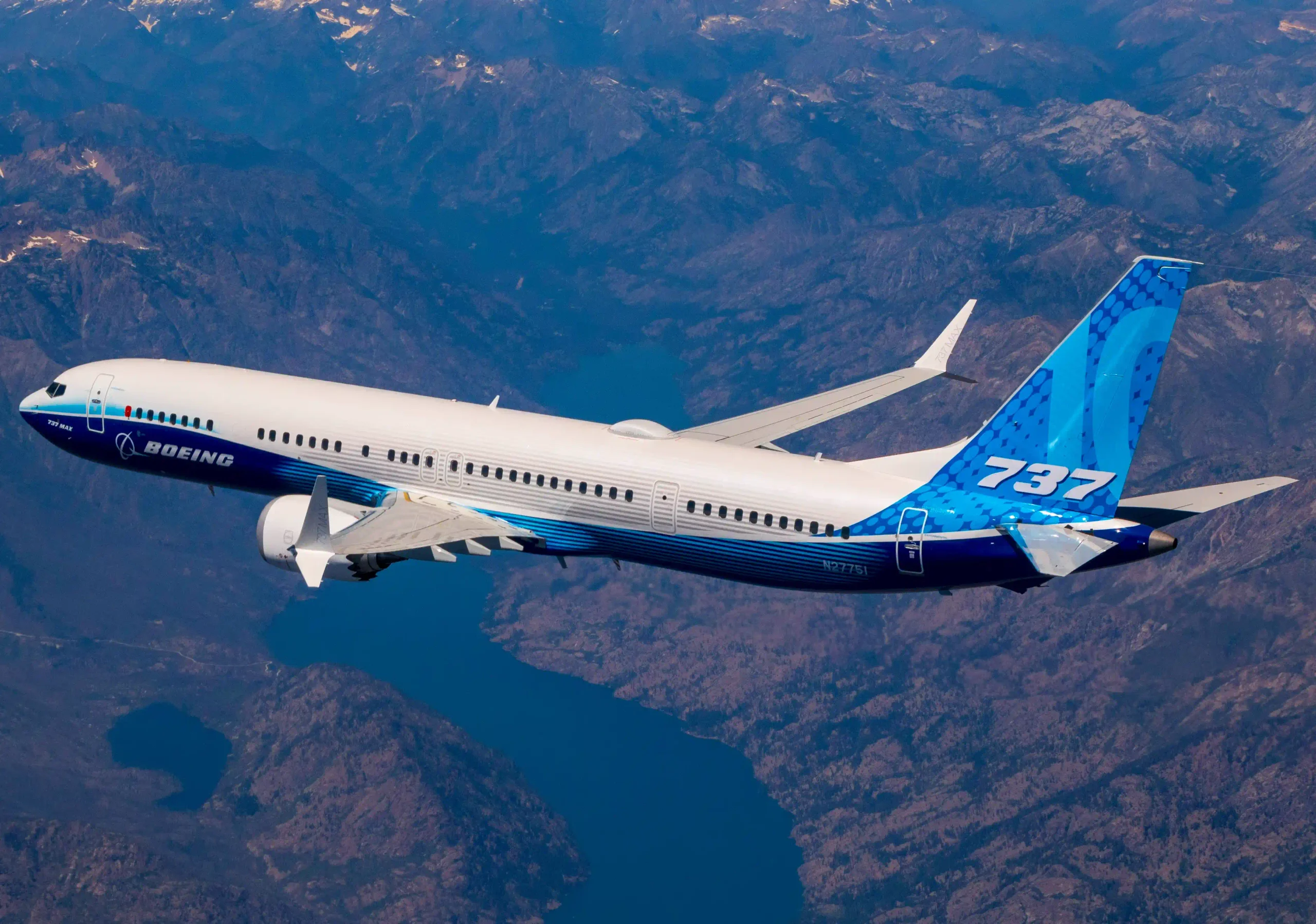 Boeing 737-10 during test flights for FAA certification